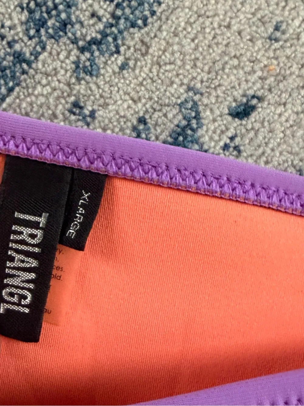 Triangl Swimwear Purple Neoprene Bikini Bottom XL